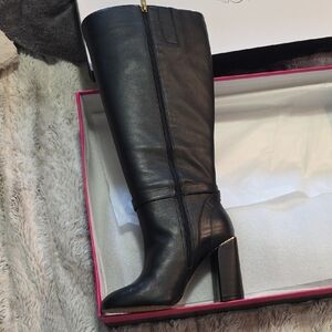 Vince Camuto Black Heeled Boots- Extra Wide Calf